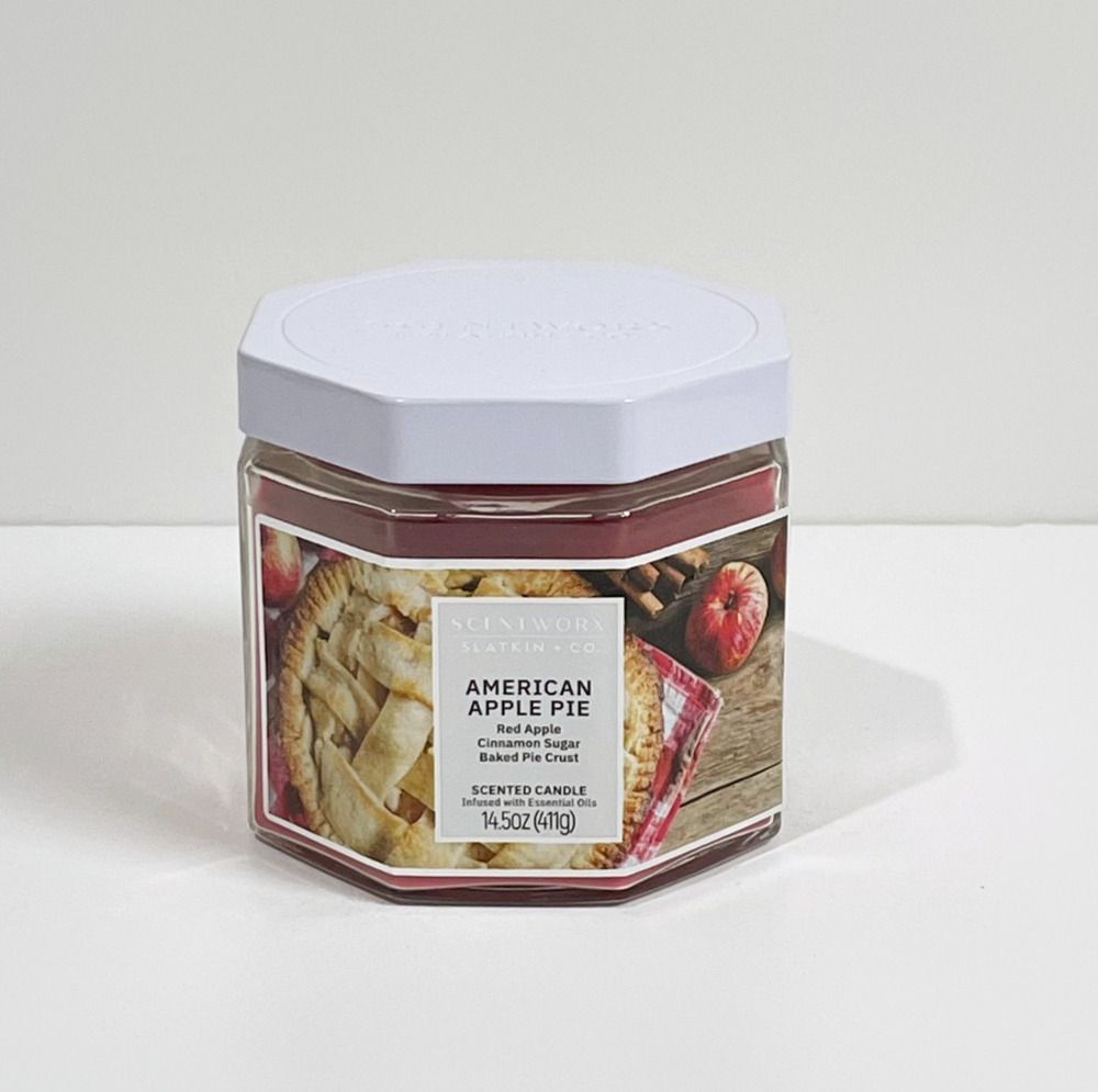 ScentWorx by Slatkin & Co. 3 Wick Jar Candle 14.5 oz - American Apple Pie
